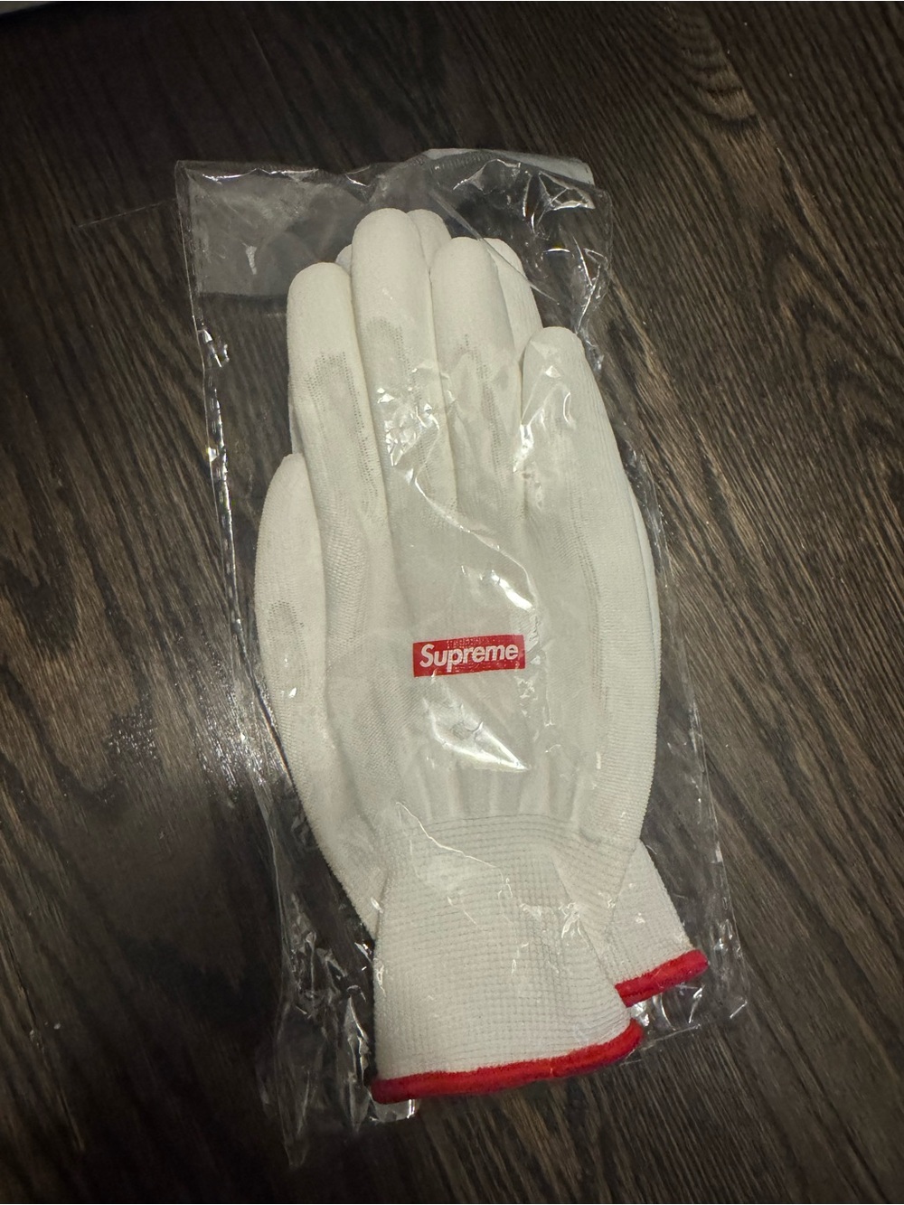Supreme Rubberized Gloves with Red Trim and Logo